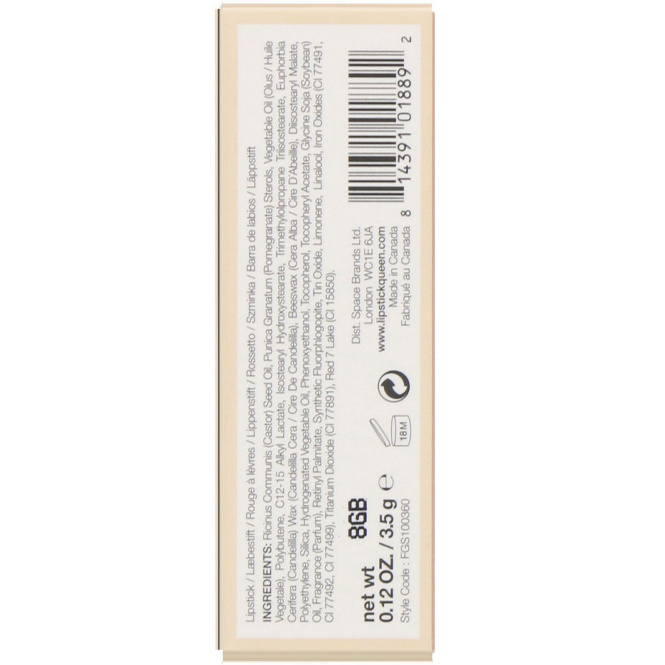 Lipstick Queen, Nothing But The Nudes, губная помада, оттенок Cheeky Chestnut, 3,5 г (0,12 унции)