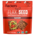 Flackers, крекеры из семян льна, пикантный, 142 г (5 унций)