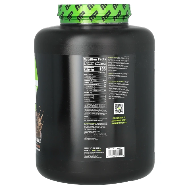 MusclePharm COMBAT 100% WHEY Протеин со вкусом шоколадного молока, 80 унций (2269 г)