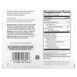 Quantum Health, TheraZinc, поддержка иммунитета, вишня, 24 пастилки