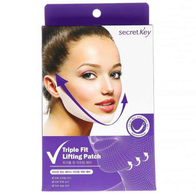 Secret Key, Патчи для подтяжки с тройным действием, 5 патчей, 0,70 унц. (20 г) каждый