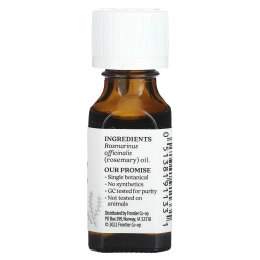 Aura Cacia, 100% чистое эфирное масло, Розмарин, .5 жидких унций (15 мл)