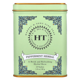 Harney & Sons, HT Tea Blends, травяная перечная мята, без кофеина, 20 пакетиков, 40 г (1,4 унции)