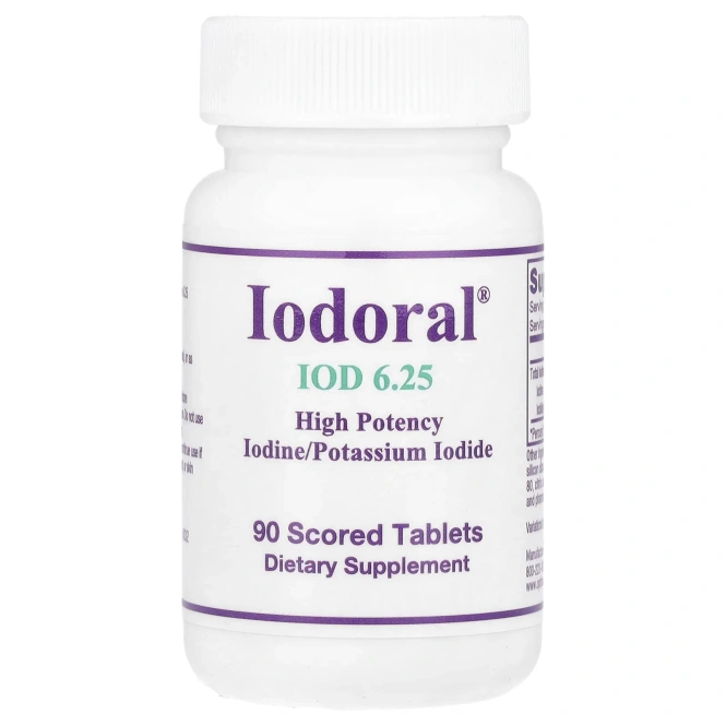 Optimox Corporation, Iodoral, ИОД, 6,25 мг, 90 делимых таблеток