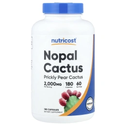 Nutricost, Nopal Cactus, 180 капсул (666 мг в 1 капсуле)