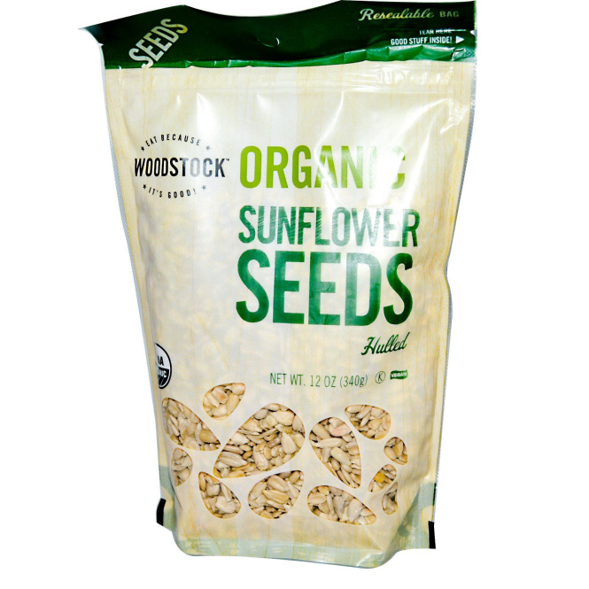 Woodstock, Органические семечки подсолнуха, очищенные, 12 унций (340 г)