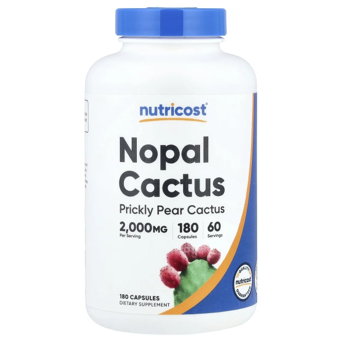 Nutricost, Nopal Cactus, 180 капсул (666 мг в 1 капсуле)