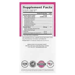 Physician's Choice, Пробиотик для женщин, 50 млрд КОЕ, 30 растительных капсул с отсроченным высвобождением