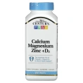21st Century, Кальций, магний и цинк + D3`` 250 таблеток
