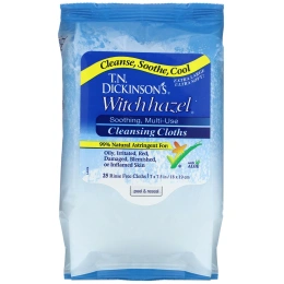 Dickinson Brands, гамамелис, успокаивающие очищающие салфетки, 25 биоразлагаемых салфеток