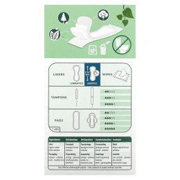 Natracare, Органические и натуральные ежедневные прокладки, длинные, 16 прокладок