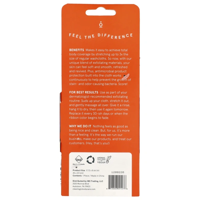 CleanLogic, Sport, отшелушивающая эластичная ткань, серая, 1 шт.