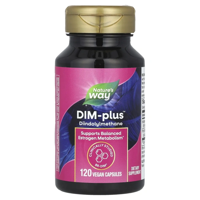 Nature's Way, DIM-plus, с формулой, улучшающей метаболизм эстрогенов, 120 капсул