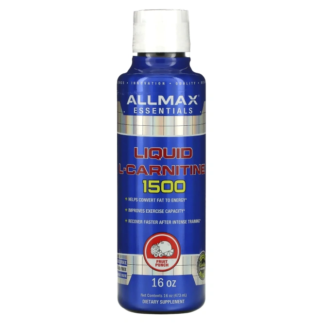 ALLMAX Nutrition, Жидкий L-карнитин 1500, фруктовый пунш, 16 унций (473 мл)