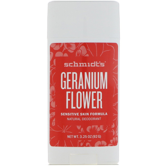 Schmidt's, Состав, подходящий чувствительной коже, герань, 3,25 унц. (92 г)