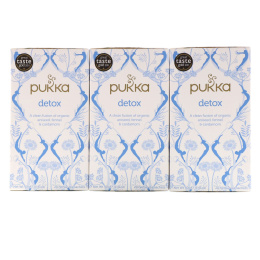 Pukka Herbs, Детоксикация, чай с органическими анисовым семенем, фенхелем и кардамоном, 3 пакета, по 20 пакетиков-саше с травяным чаем каждый