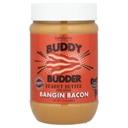 Bark Bistro, Buddy Budder, арахисовая паста, для собак, бекон, 480 г (17 унций)
