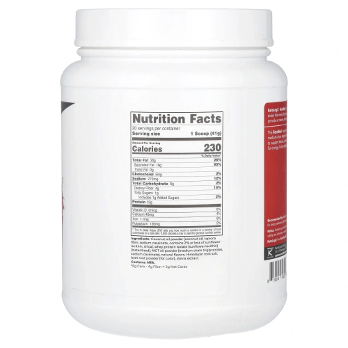 KetoLogic, кетодиета, со вкусом клубники, 800 г (1,8 фунта)