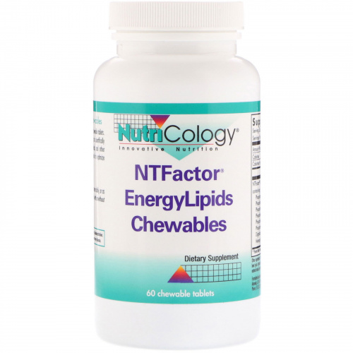 Nutricology, Энергетические жевательные липиды NT Factor, 60 жевательных таблеток