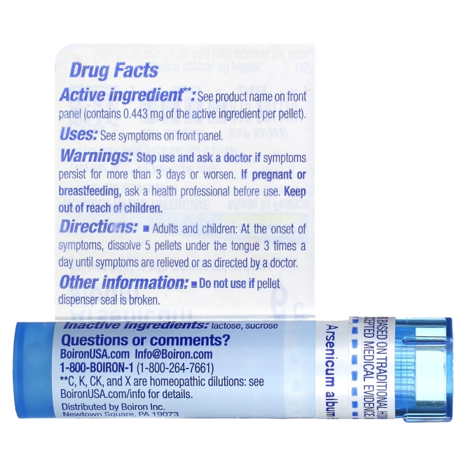 Boiron, Single Remedies, Арсеникум альбум, 6C, 80 гранул