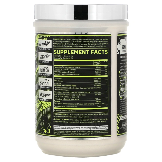 Glaxon, Plasm Surge, предтренировочный комплекс без стимуляторов, ананасовый и лимонад, 420 г (14,8 унции)