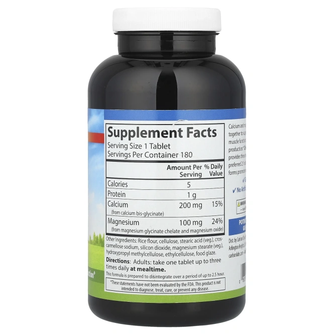 Carlson Labs, Хелатированный кальций-магний, 180 таблеток