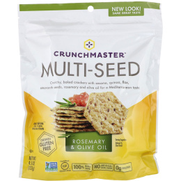 Crunchmaster, Мультизерновые крекеры, с розмарином и оливковым маслом, 4.5 унции (127 г)