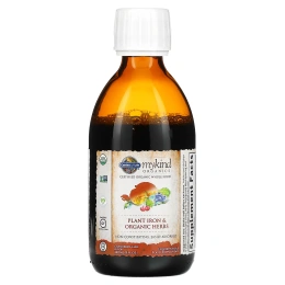 Garden of Life, Mykind Organics, растительное железо и органические травы, клюква-лайм, 8 жидких унций (240 мл)