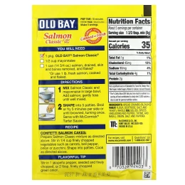Old Bay, классическая смесь для приготовления тортов с лососем, 37 г (1,34 унции)