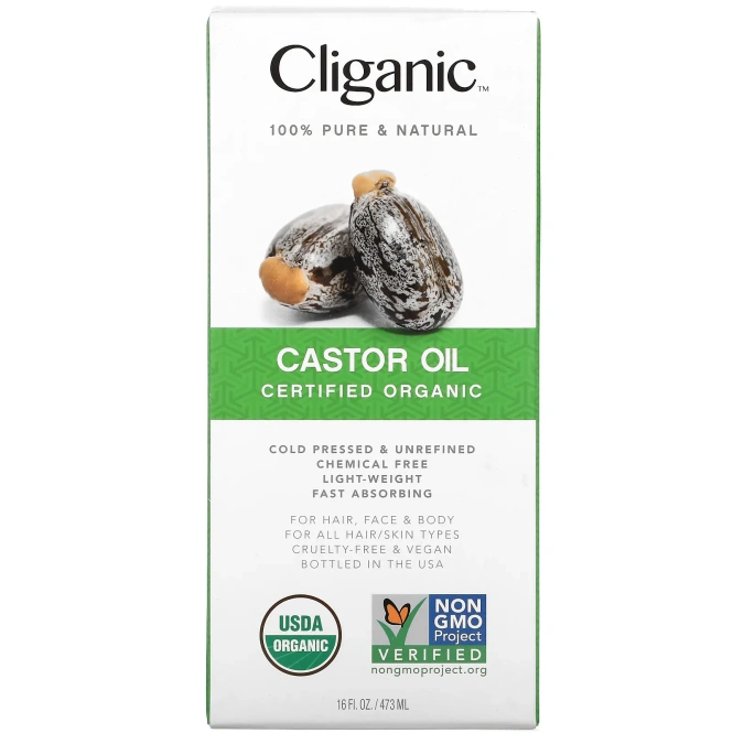 Cliganic, органическое касторовое масло, 473 мл (16 жидк. унций)