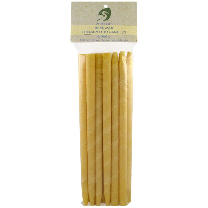 White Egret Personal Care, Терапевтические свечи из пчелиного воска, 12 штук