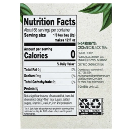 Newman's Own Organics, Organic Black Tea, 22 Tea Bags, 5 oz (141 g)