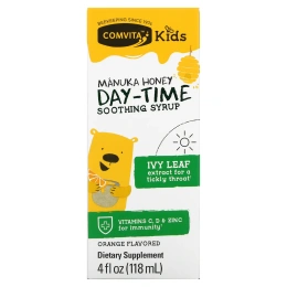 Comvita, Comvita Kids, Day-Time Soothing Syrup with Ivy Leaf, UMF 10+ Manuka Honey, Orange Flavor, 4 fl oz (118 ml)