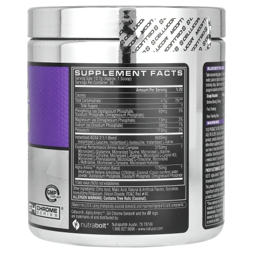 Cellucor, Alpha Amino, аминокислоты с разветвленной цепью для эффективности тренировок, арбуз, 13,4 унции (381 г)
