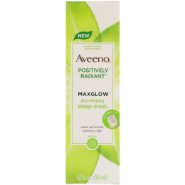 Aveeno, Positively Radiant, MaxGlow Ночная маска, не создающая помех, 1,7 ж. унц.(50 мл)
