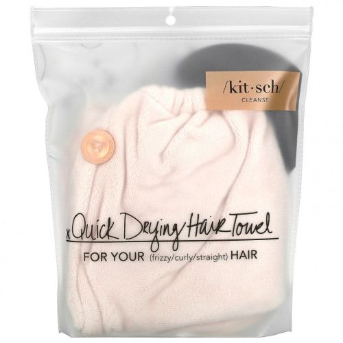 Kitsch, Быстросохнущее полотенце для волос, румяна, 1 шт.