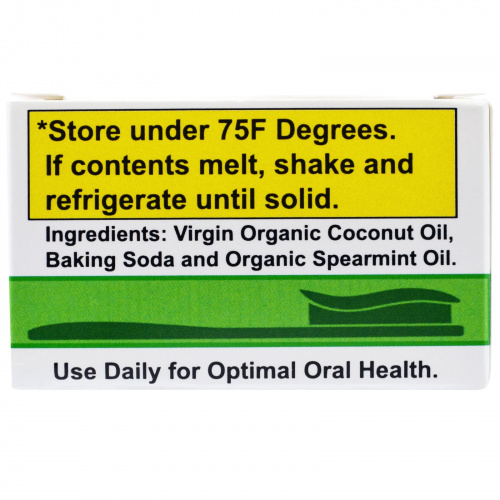 Greensations, Coconut Oil Toothpaste, with Baking Soda & Spearmint Oil, 2 oz