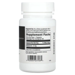 DaVinci Laboratories of Vermont, Мелатонин-3, 3 мг, 60 капсул