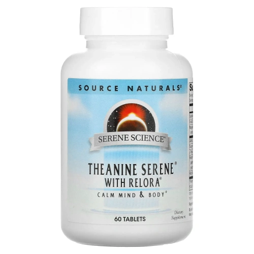 Source Naturals, Serene Science, успокаивающий теанин с релорой, 60 таблеток