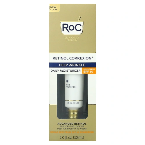 RoC, Retinol Correxion, ежедневное увлажняющее средство против глубоких морщин, SPF 30, 30 мл (1 жидк. Унция)