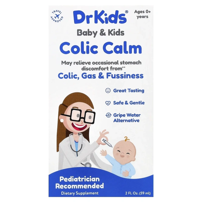DrKids, средство от колик, для детей от 0 лет, 59 мл (2 жидк. унции)