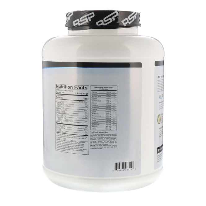 RSP Nutrition, Сывороточный протеин в виде порошка, печенье со сливками, 4,7 фунта (2,14 кг)