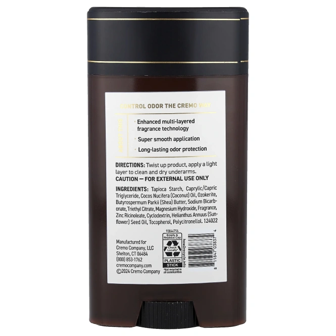 Cremo, Дезодорант, итальянский бергамот, 75 г (2,65 унции)