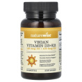 NatureWise, веганские витамины D3 и K2, 60 веганских капсул
