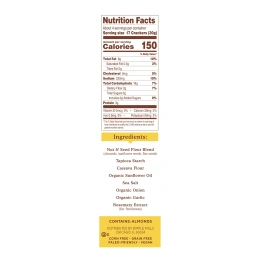 Simple Mills, крекеры из миндальной муки, с морской солью мелкого помола, 120 г (4,25 унции)