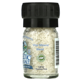 Celtic Sea Salt, Мини-мельничка с солью, светло-серая соль Кельтского моря, 1,8 унции (51 г)