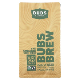 BUBS Naturals, Bubs Brew, Challenger Single Origin, цельные бобы, средней обжарки, 340 г (12 унций)