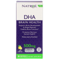 Natrol, DHA, Brain Health, Lemon, 500 mg, 30 Softgels