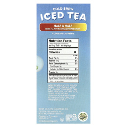 Celestial Seasonings, Холодный чай, половина и половина черного чая с натуральным лимонадом, 18 чайных пакетиков, 33 г (1,1 унции)