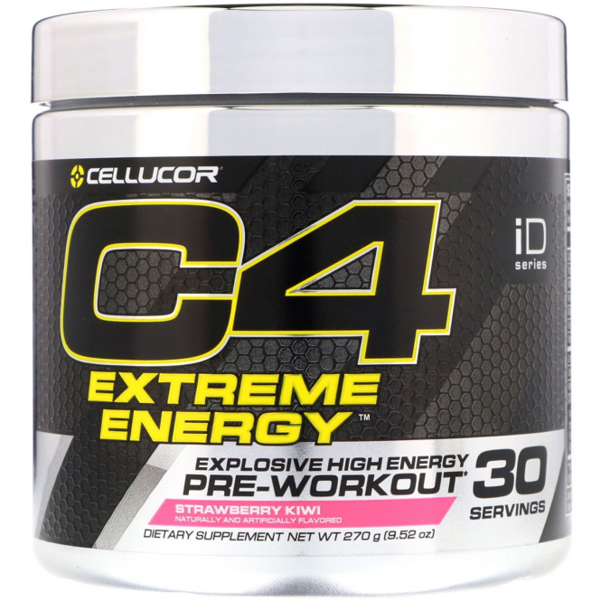 Cellucor, C4 Extreme Energy, предтренировочный, клубника и киви, 9,52 унц. (195 г)